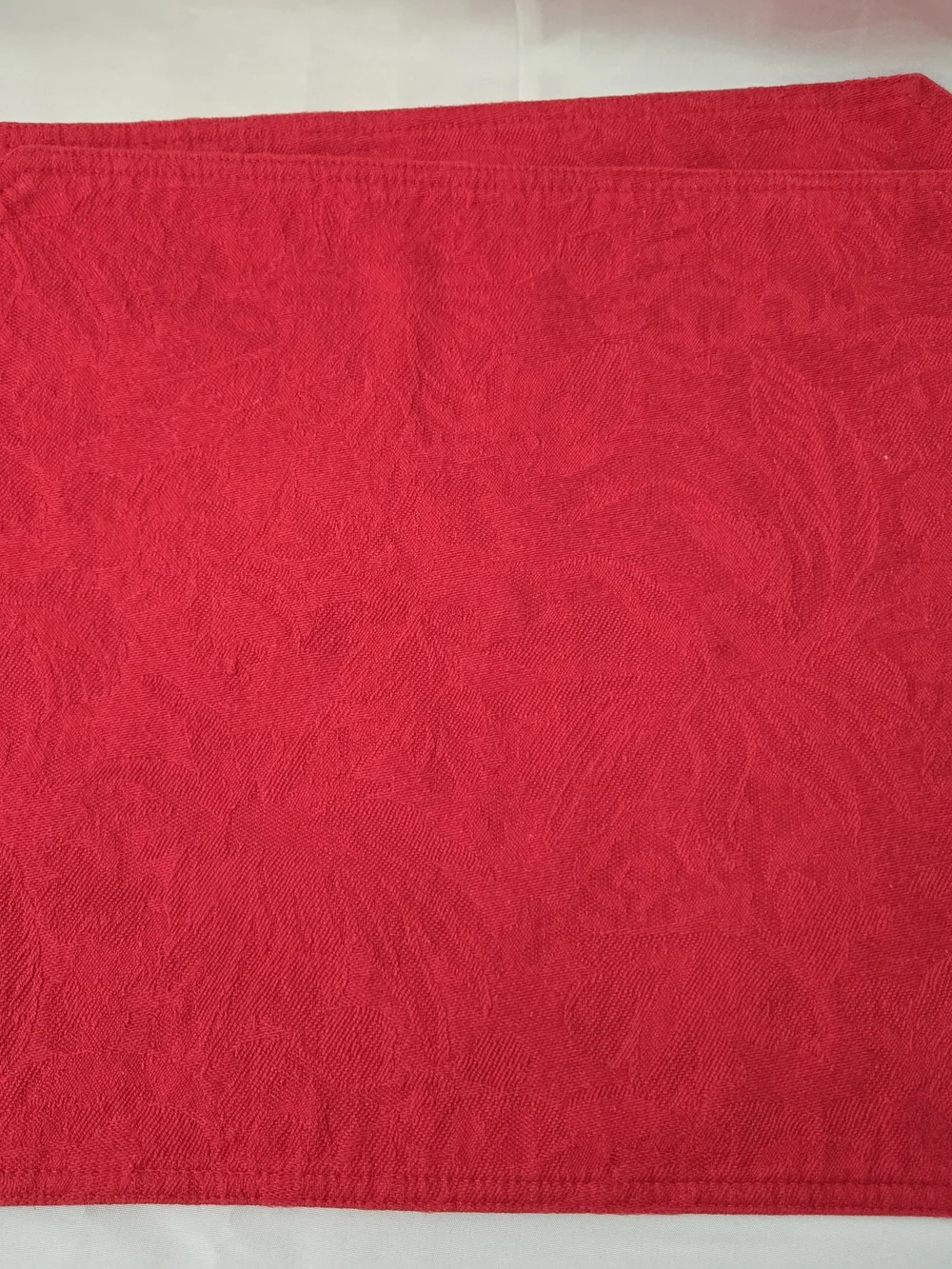 Source Unknown Red Textured Table Placemat